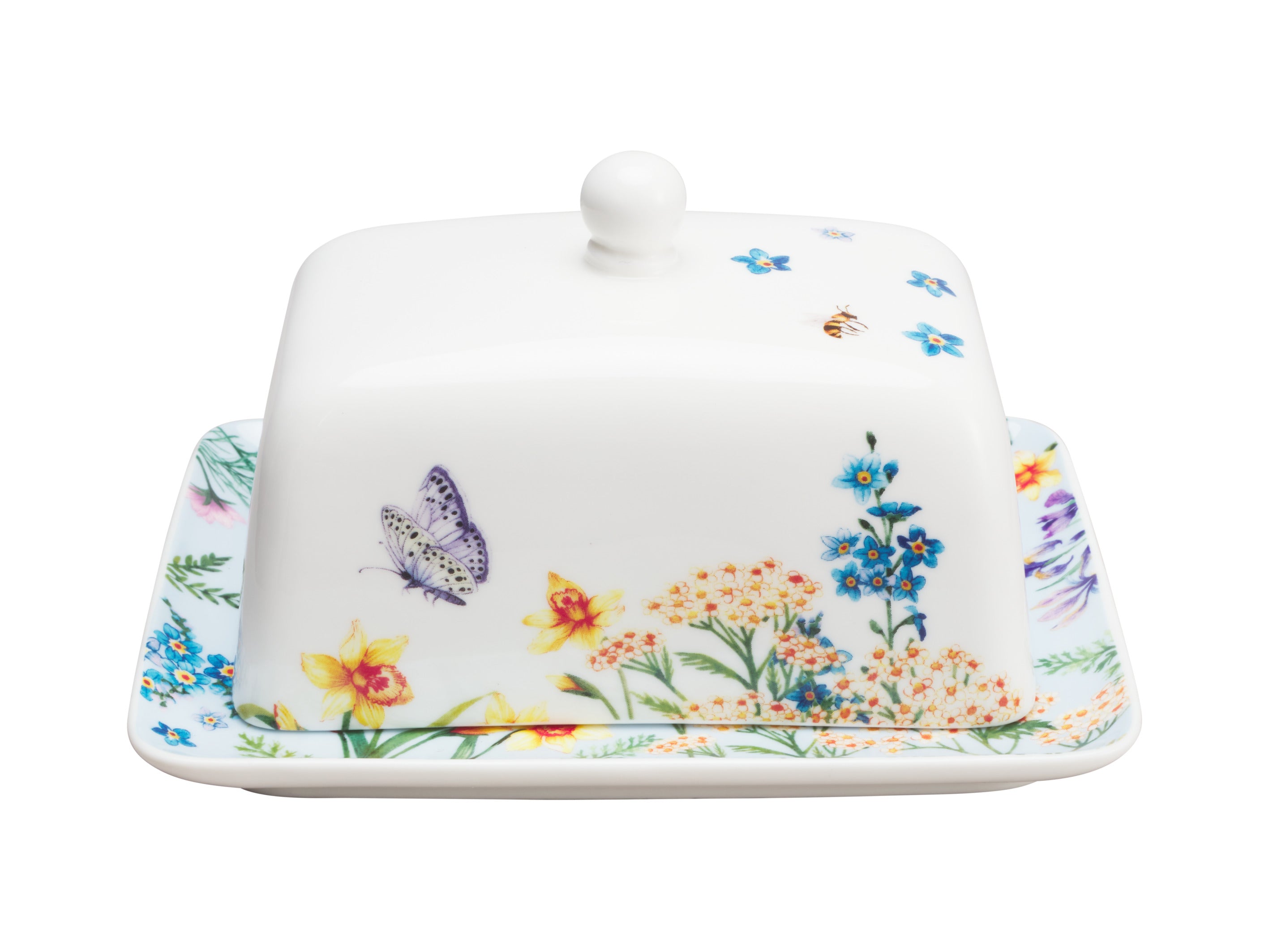 Maxwell & Williams Fluttering Meadow Butter Dish 17.5x13x11cm - Gift Boxed