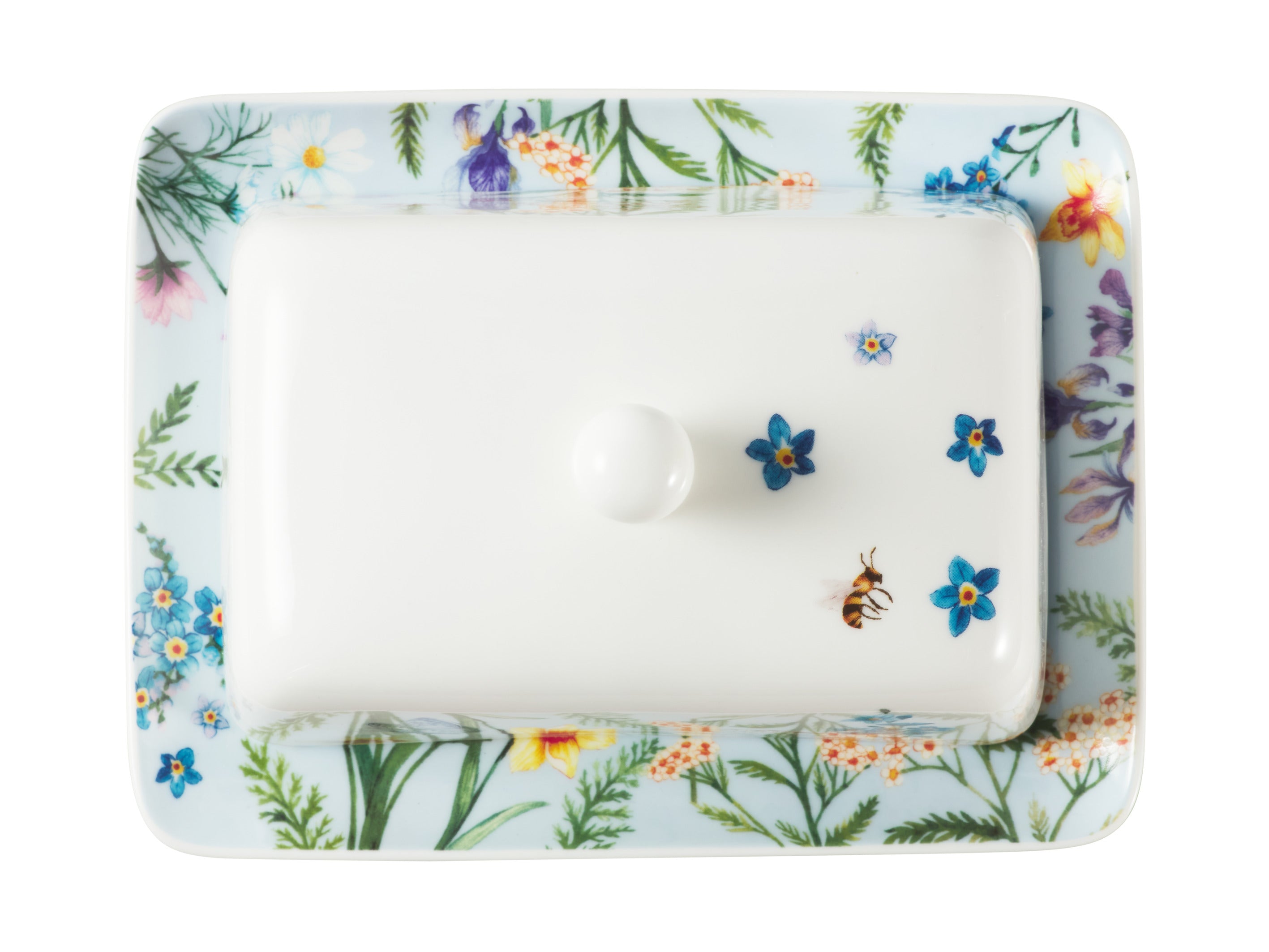 Maxwell & Williams Fluttering Meadow Butter Dish 17.5x13x11cm - Gift Boxed