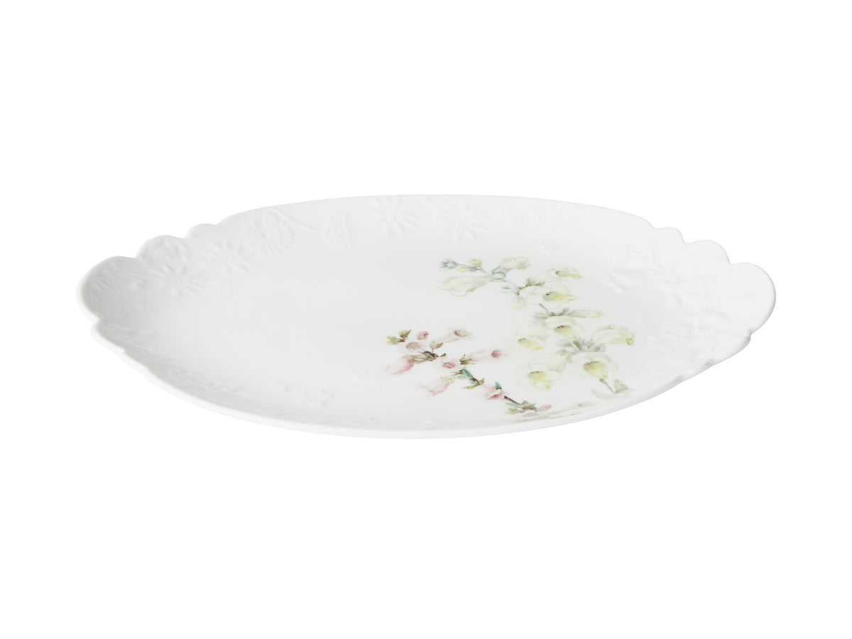 Maxwell & Williams Royal Botanic Gardens Foxglove Scallop Oval Platter 37x27cm Gift Boxed