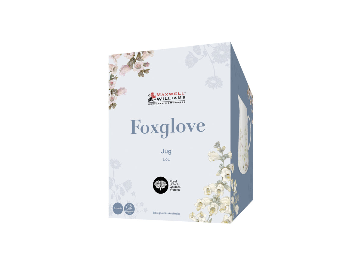 Maxwell & Williams Royal Botanic Gardens Foxglove Jug 1.6L Gift Boxed