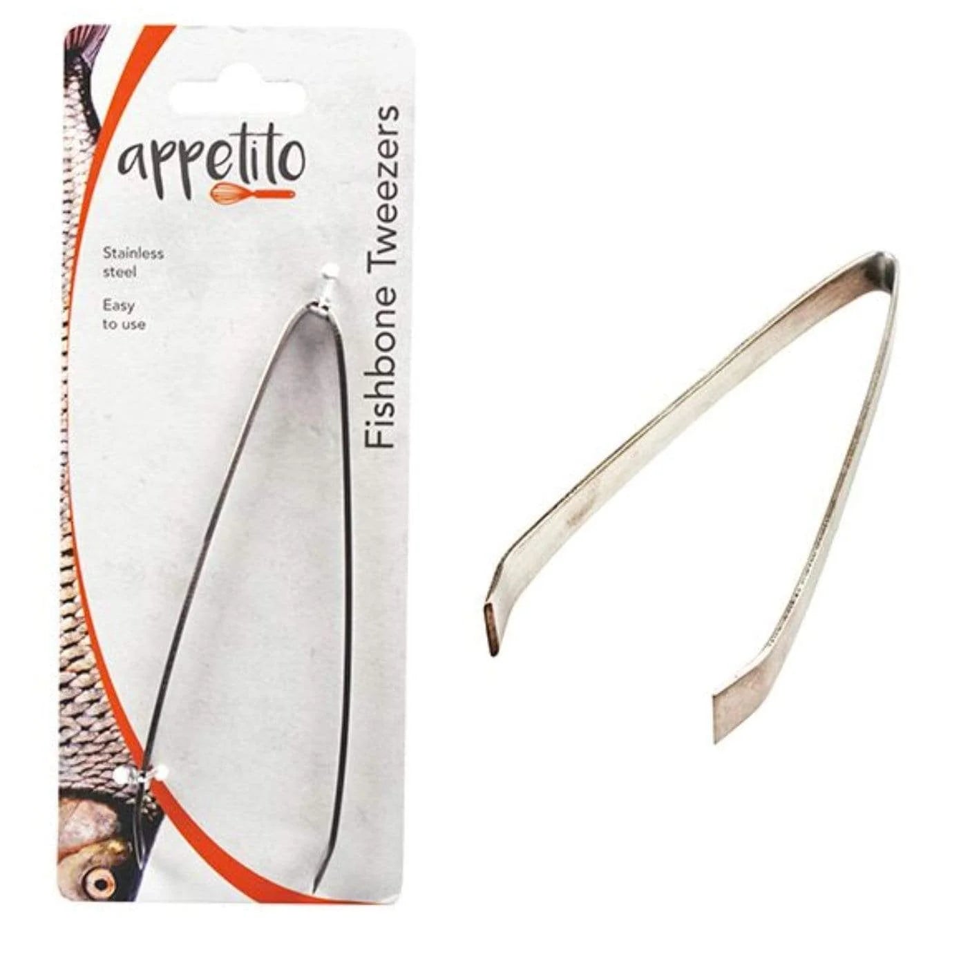 Appetito Fishbone Tweezers - Stainless Steel