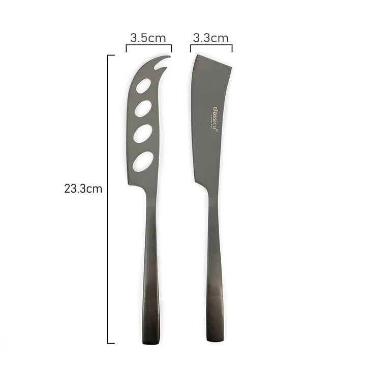 St. Clare Nordic 2pc Cheese Knife Set - Black