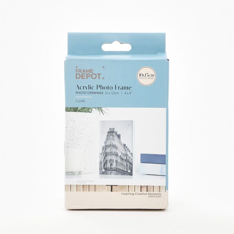 Frame Depot Plastic Acrylic Frame - 10x15cm/4x6"