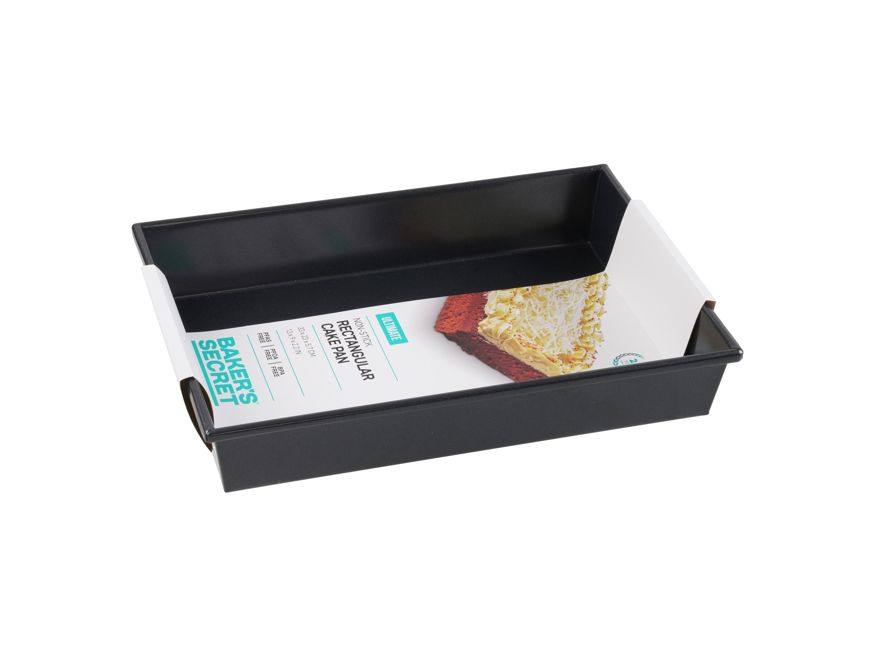 Bakers Secret Ultimate Non-Stick Rectangular Cake Pan - 33x23cm