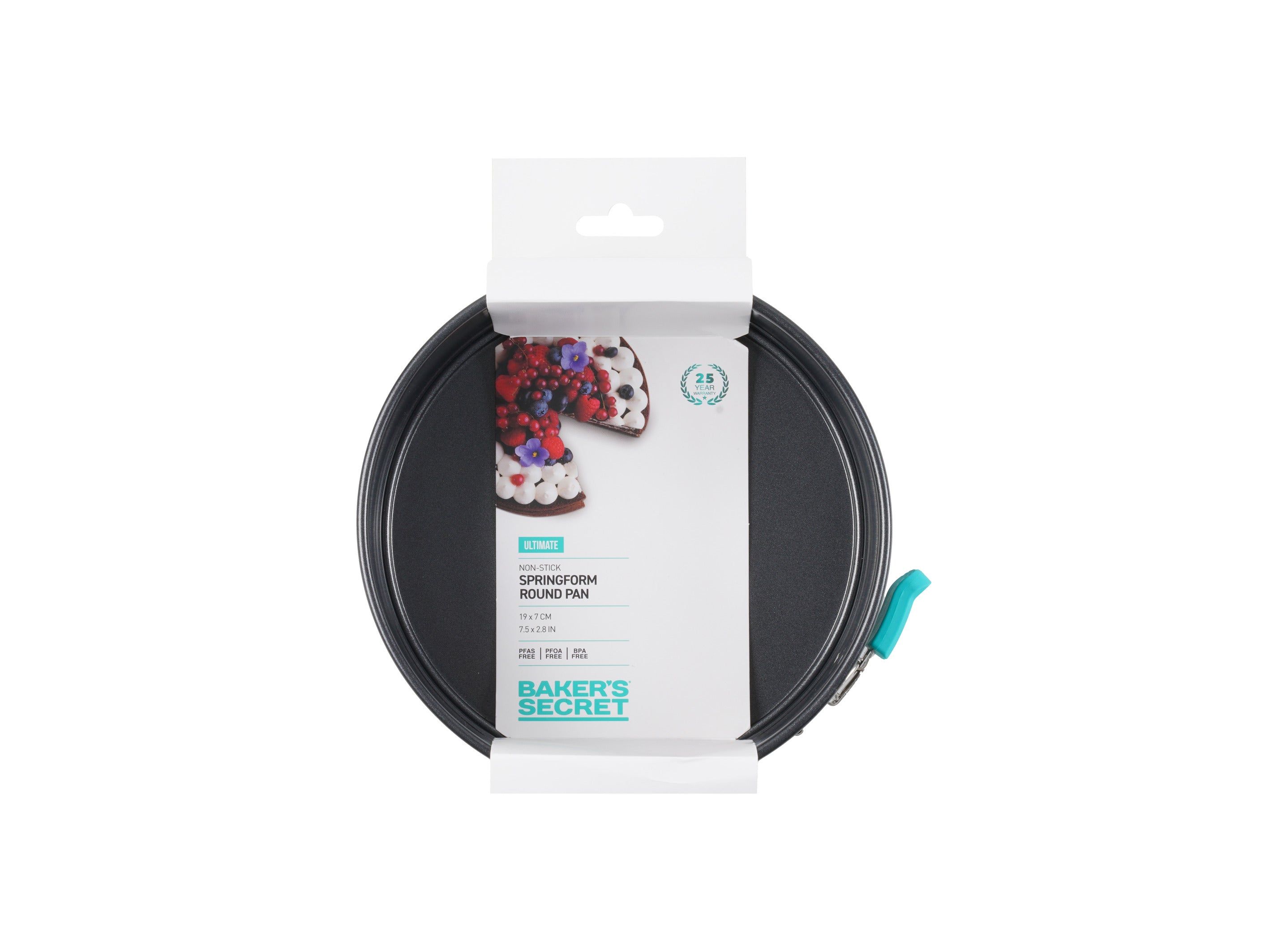 Bakers Secret Ultimate Non-Stick Springform Round Cake Pan - 19cm