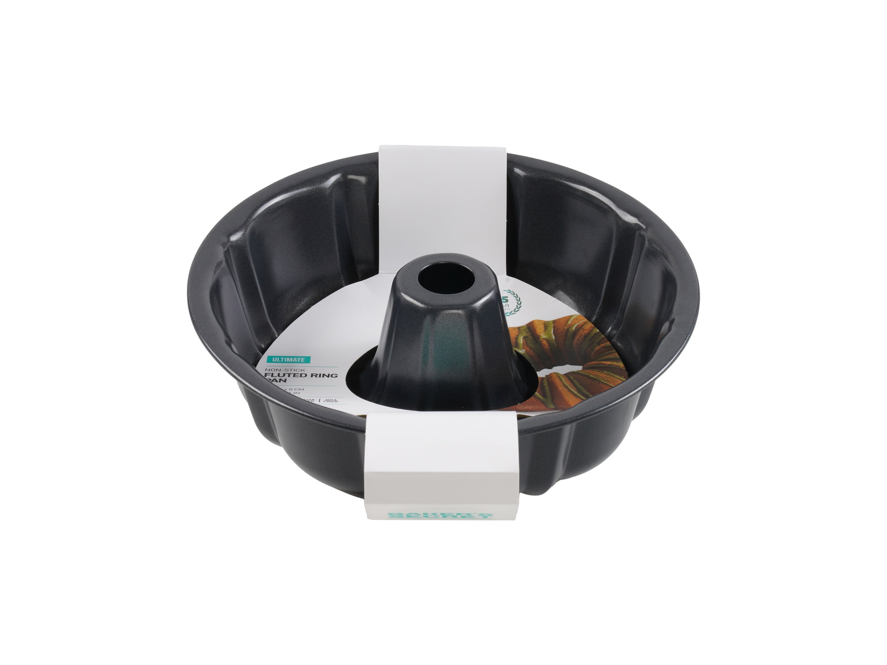 Bakers Secret Ultimate Non-Stick Fluted Ring Cake Pan - 25.5cm