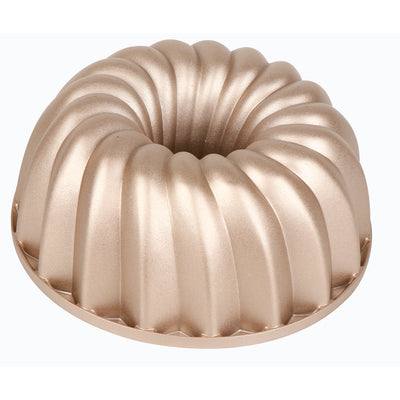 Bakers Secret Fluted Classic Non-Stick Cast Aluminium Fluted Pan - Champagne - Gift Boxed - 23x9.8cm