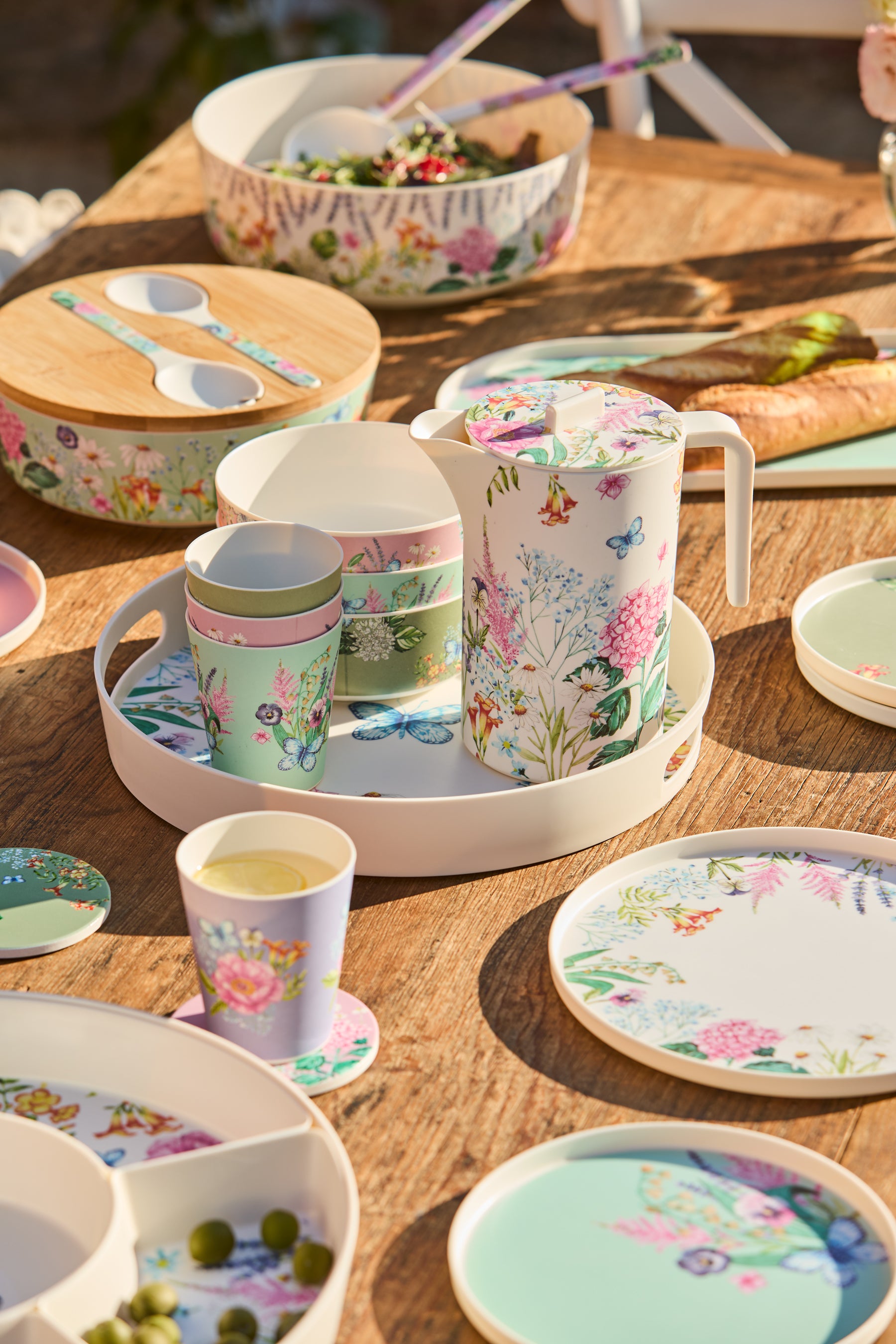 Maxwell & Williams Botanica Melamine 5pc Jug And Tumbler Set - Gift Boxed