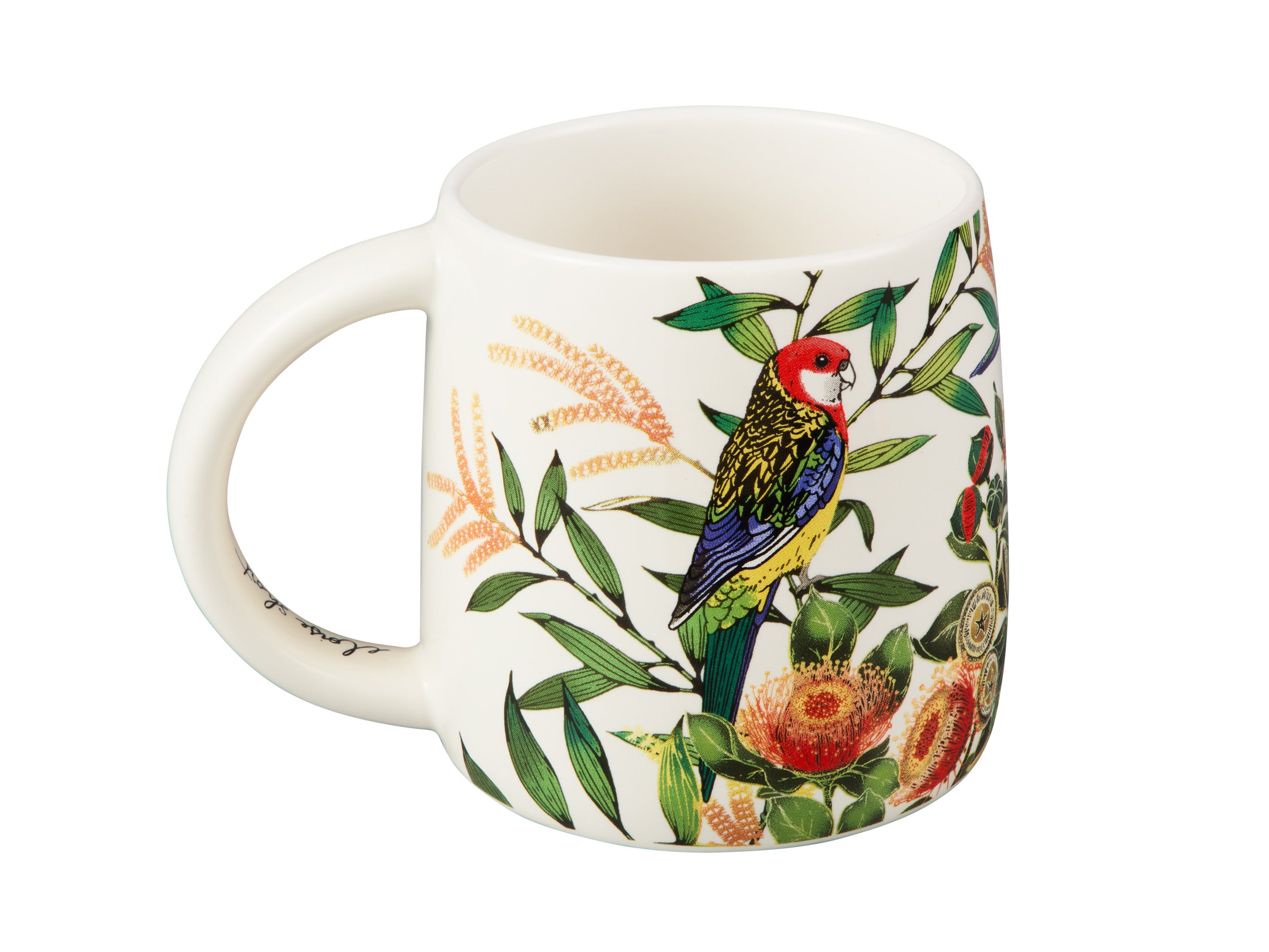 Maxwell & Williams Eloise Short Native Grace Eastern Rosella Mug 350ml