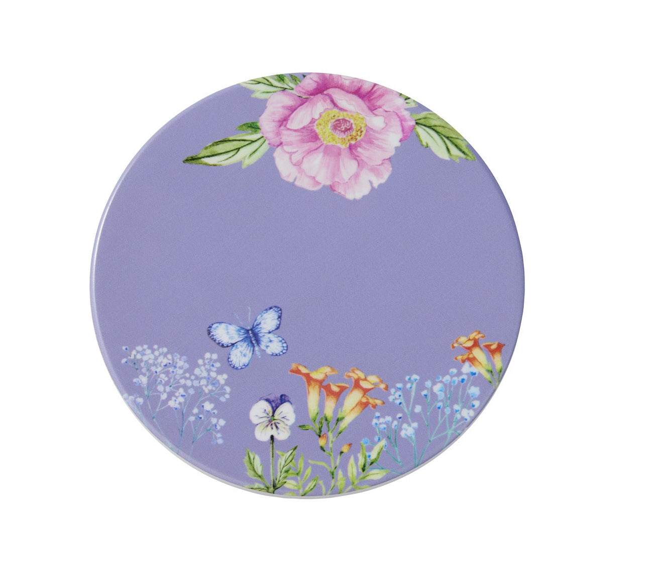 Maxwell & Williams Botanica Ceramic Round Coaster 10cm - Purple