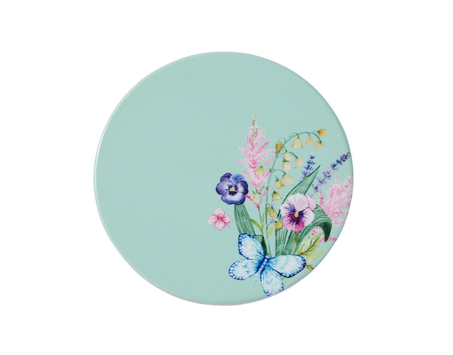 Maxwell & Williams Botanica Ceramic Round Coaster 10cm - Aqua
