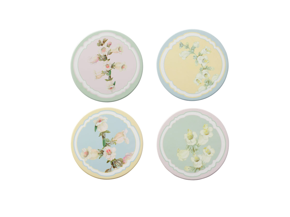 Maxwell & Williams Royal Botanic Gardens Foxglove Ceramic Coaster 10.5cm Set of 4 Gift Boxed