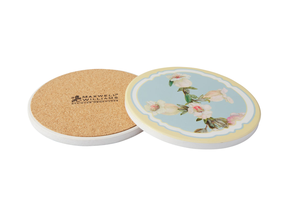Maxwell & Williams Royal Botanic Gardens Foxglove Ceramic Coaster 10.5cm Set of 4 Gift Boxed