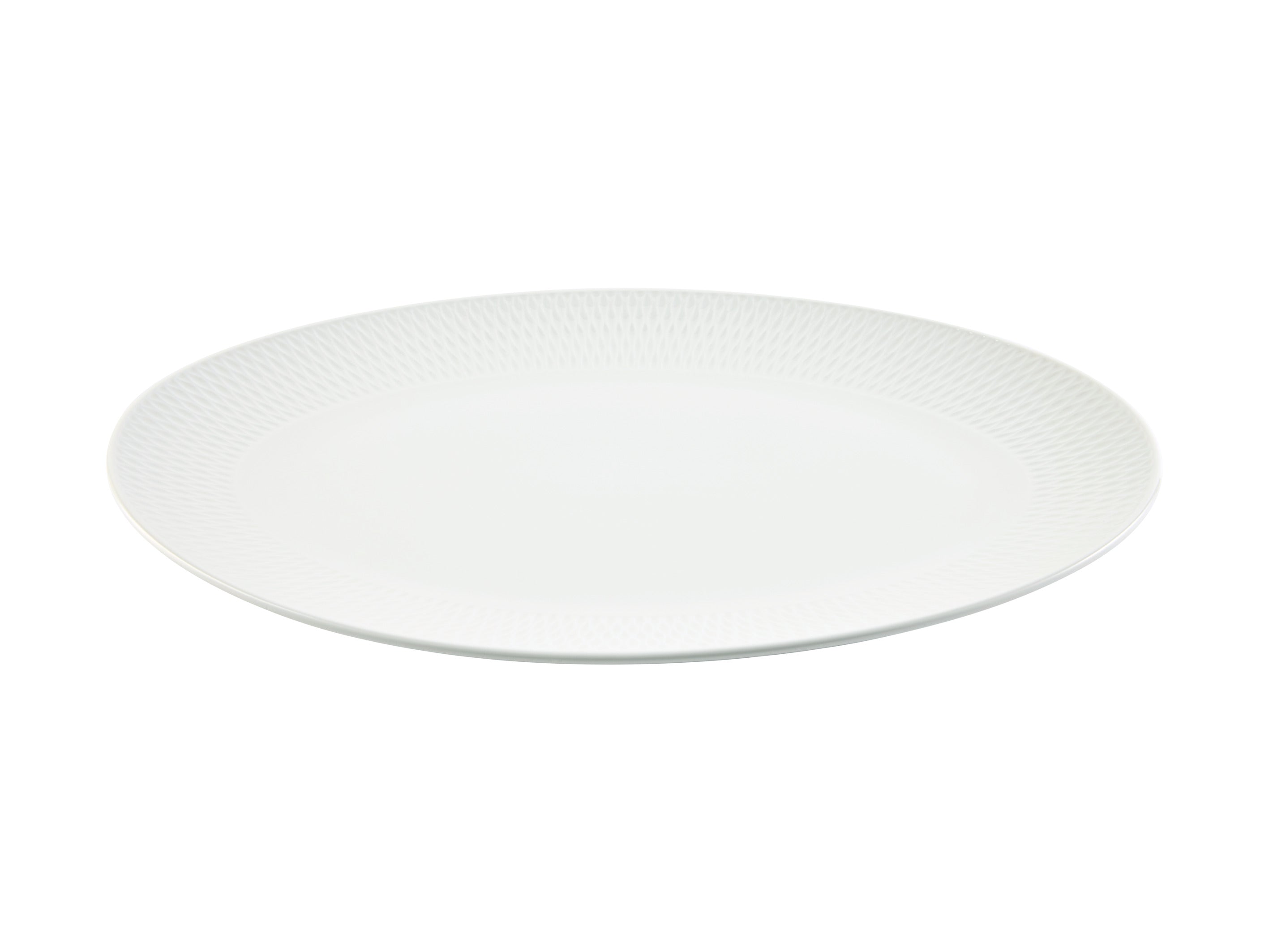 Maxwell & Williams White Basics Diamonds Oval Platter 44x32cm - Gift Boxed