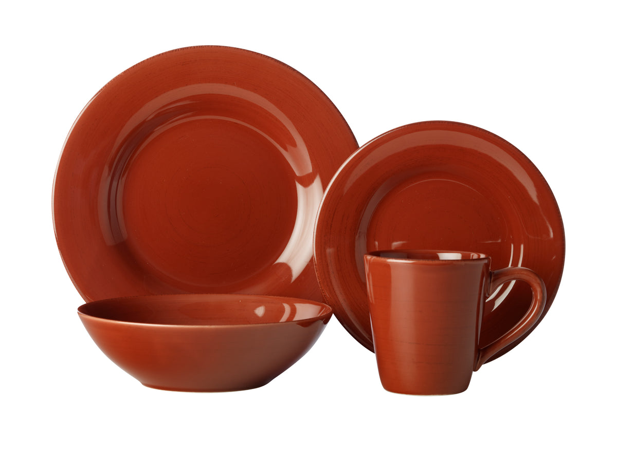 Casa Domani Portofino Dinner Set 16 Piece Gift Boxed - Terracotta
