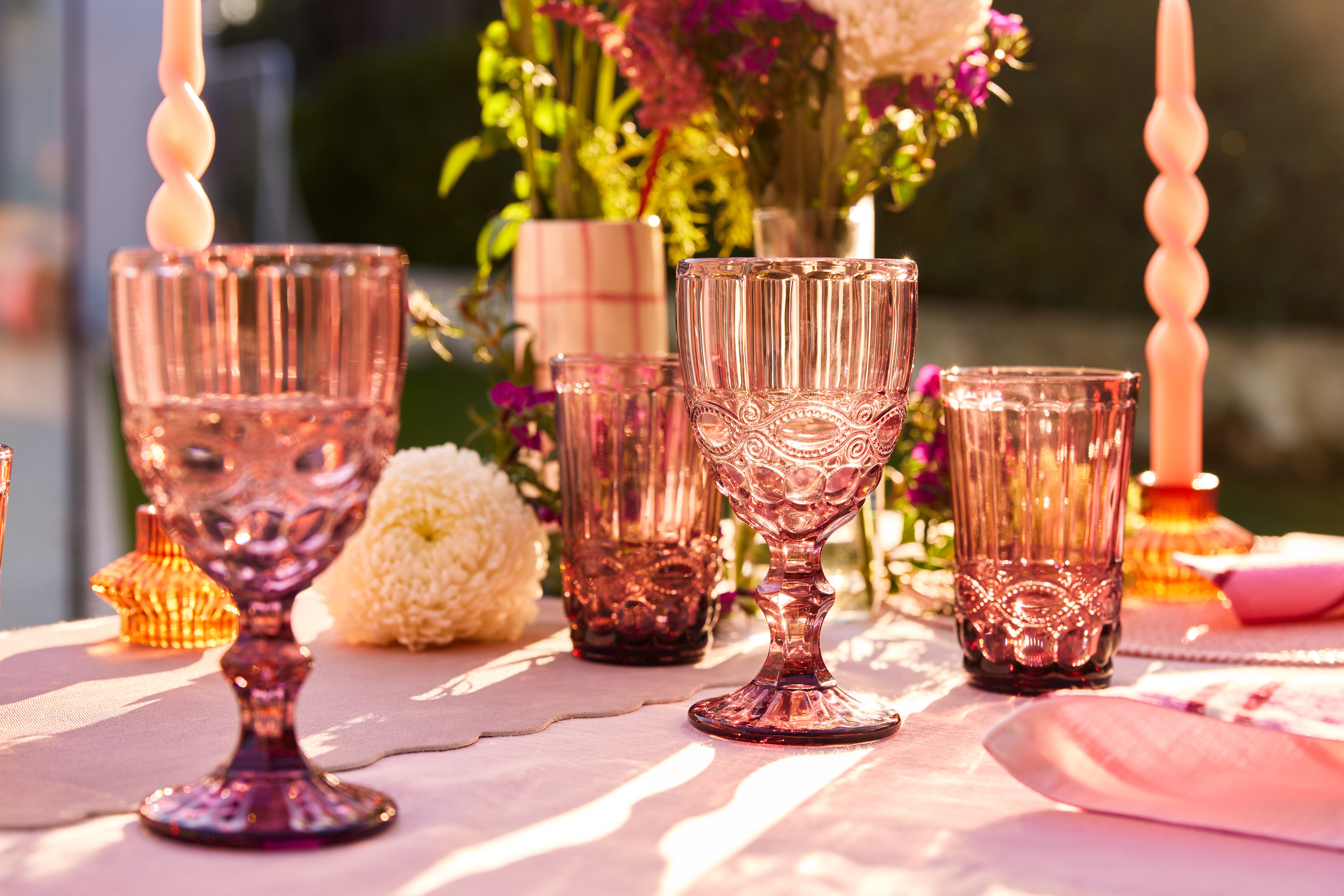 Casa Domani Gabriella Glass Jug 1.1 Litre - Pink