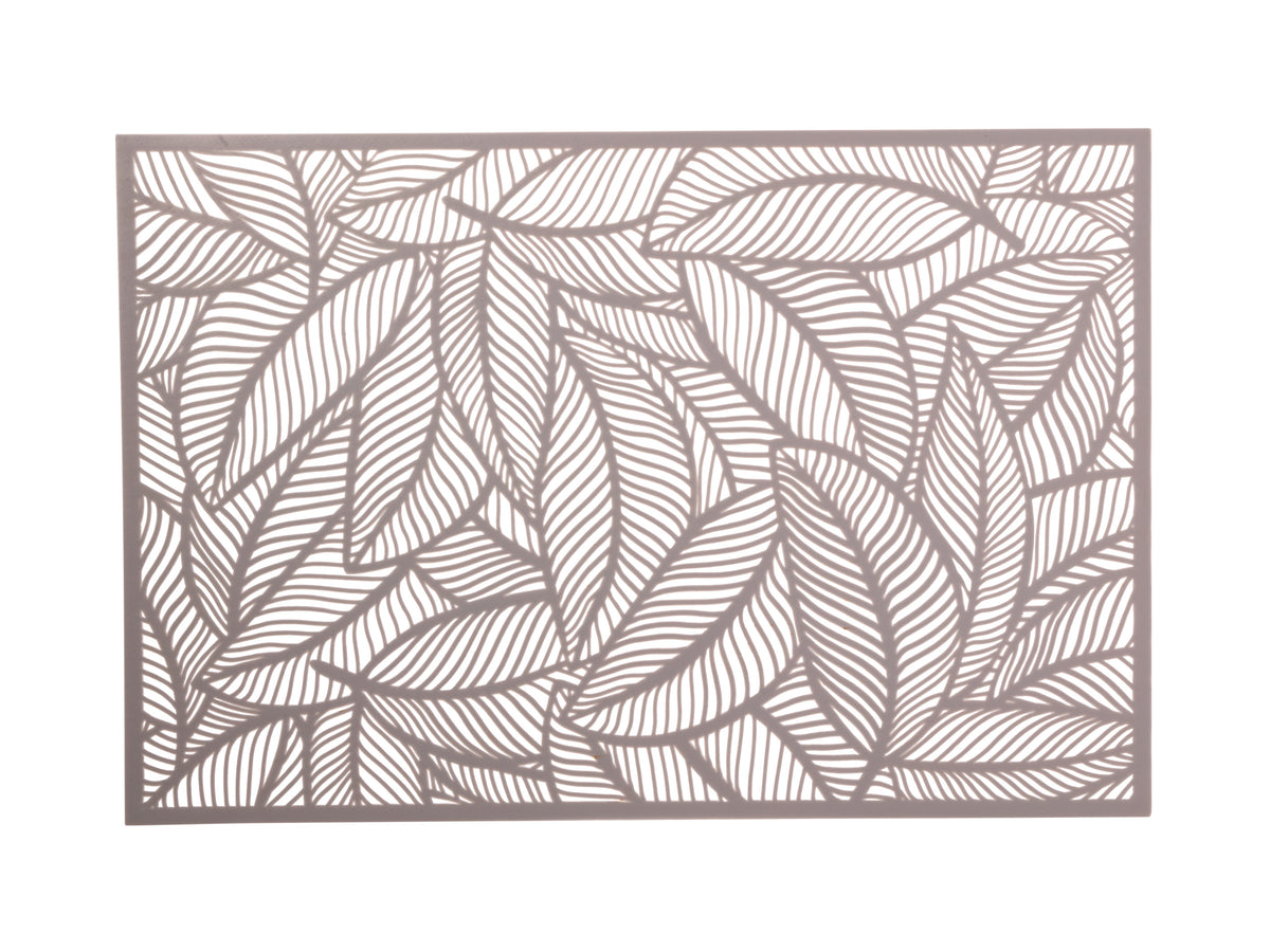 Maxwell & Williams Table Accents Cut-Out Placemat 45x30cm Leaf Silver