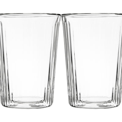 Maxwell & Williams Blend Stripey Double Wall Cup 360ml - Set of 2