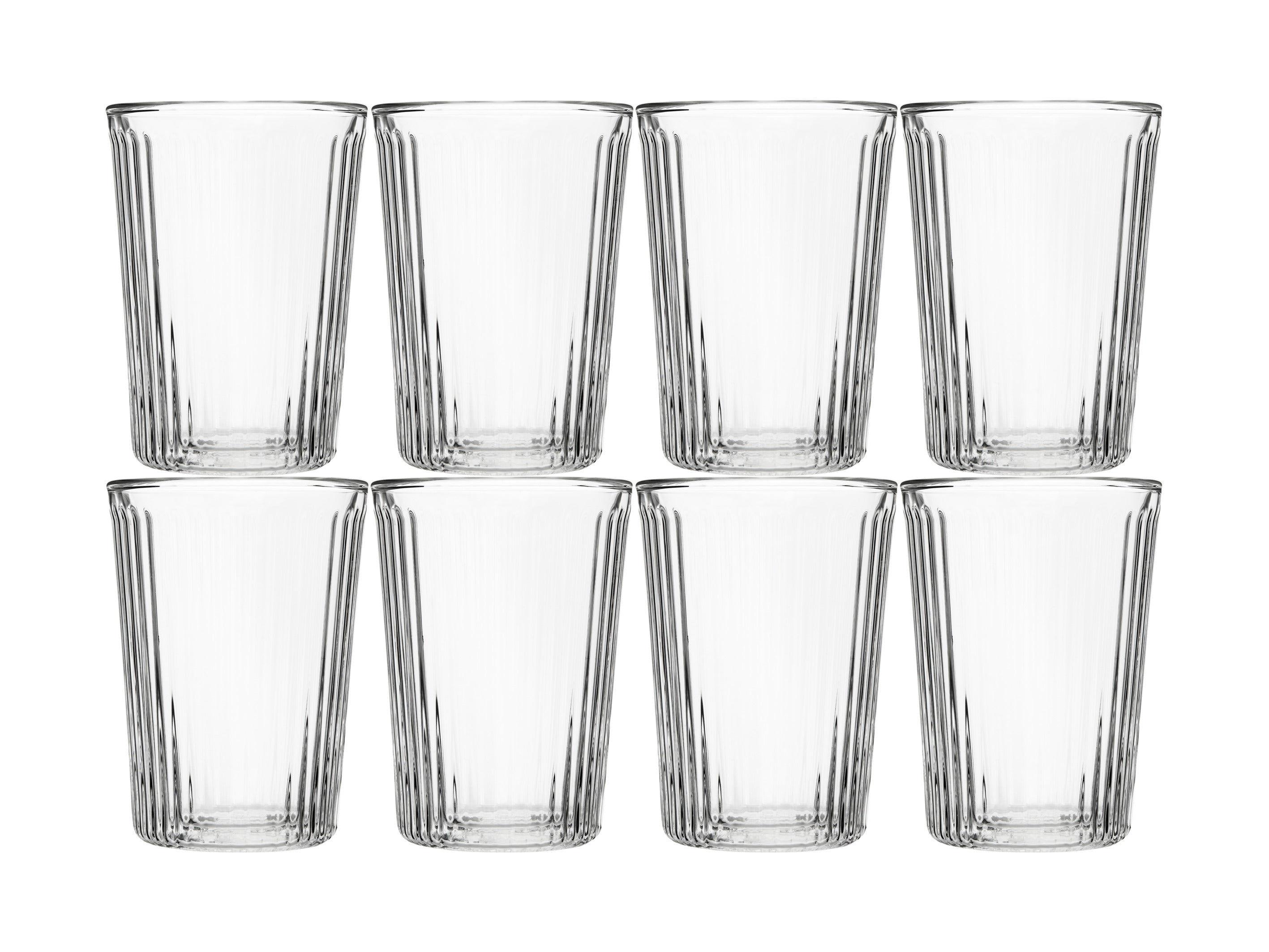 Maxwell & Williams Blend Stripey Double Wall Cup 250ml - Set of 8