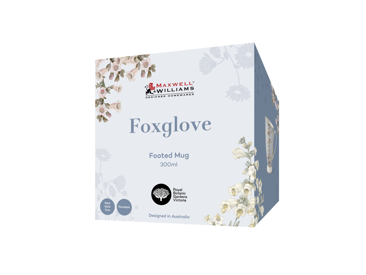 Maxwell & Williams Royal Botanic Gardens Foxglove Footed Mug 300ML Gift Boxed