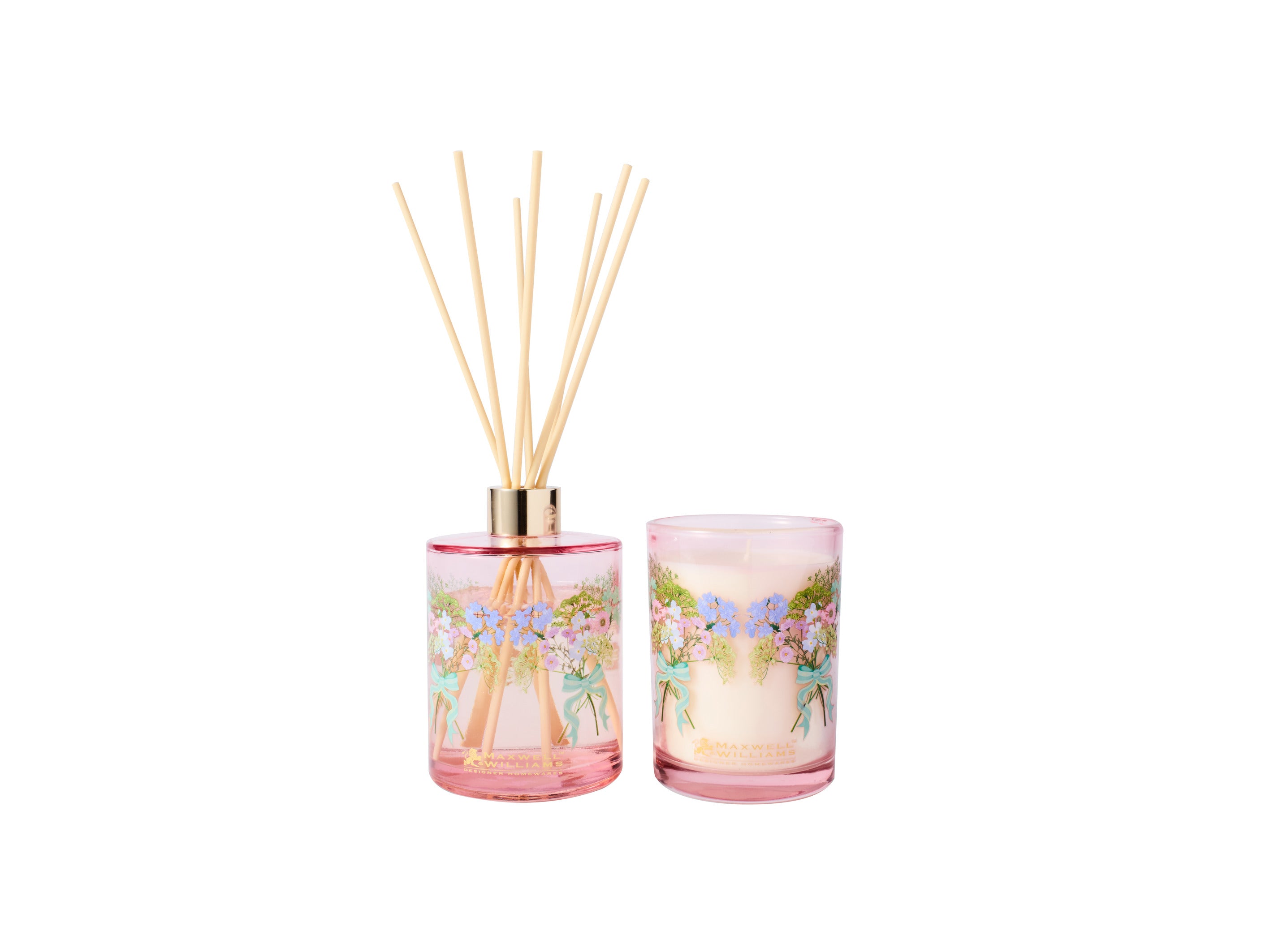 Maxwell & Williams Cherish Guava & Lychee Candle 250g & Diffuser 250ml Set Gift Boxed