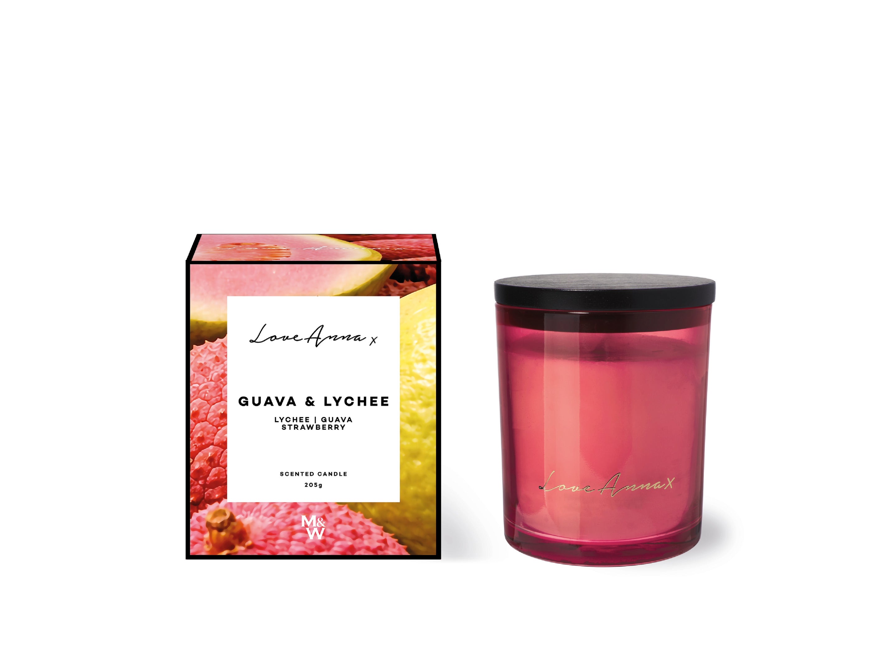 Love Anna x  Kitchen Delights Fragrance Candle 205g Guava & Lychee - Gift Boxed