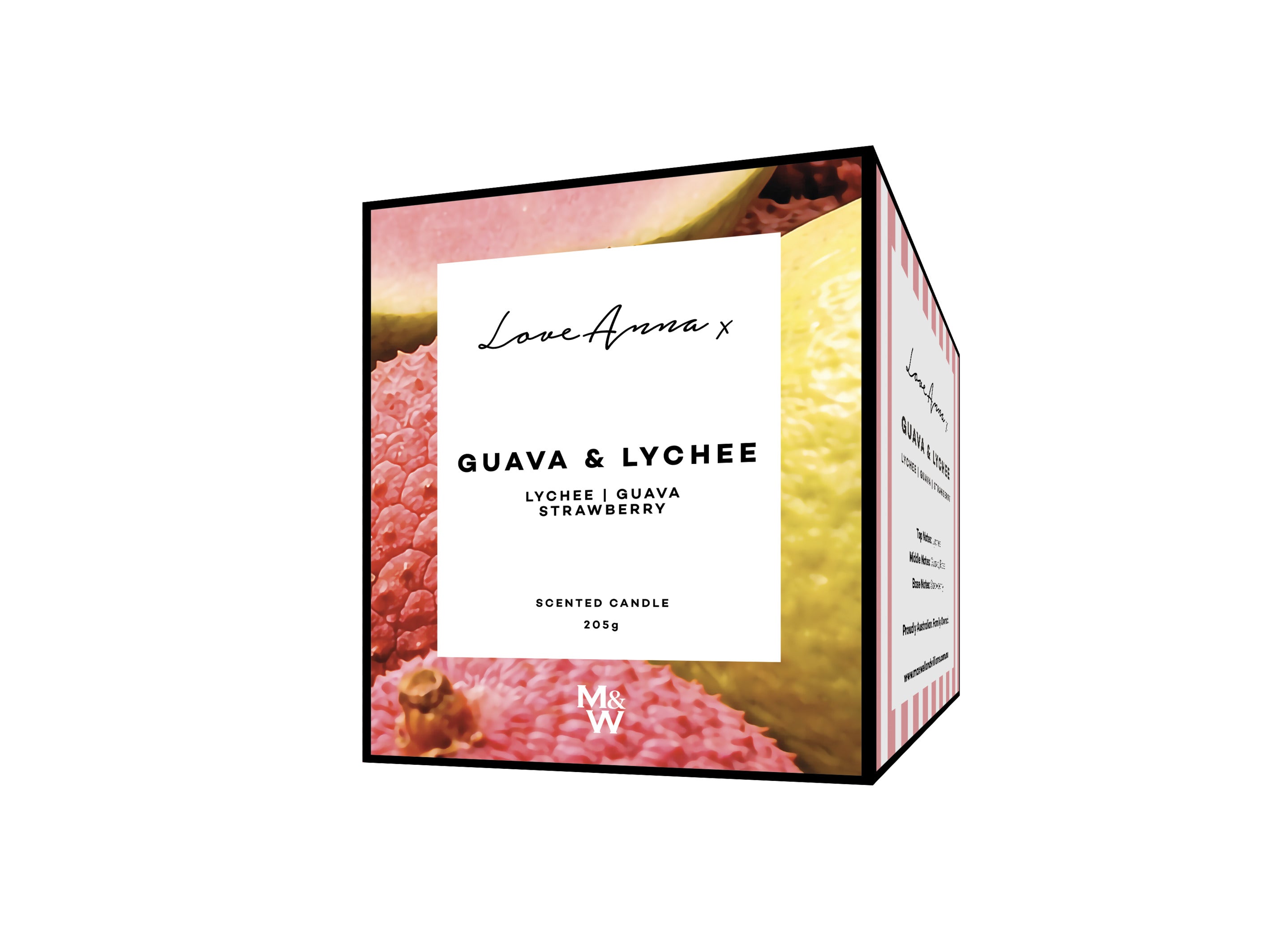Love Anna x  Kitchen Delights Fragrance Candle 205g Guava & Lychee - Gift Boxed