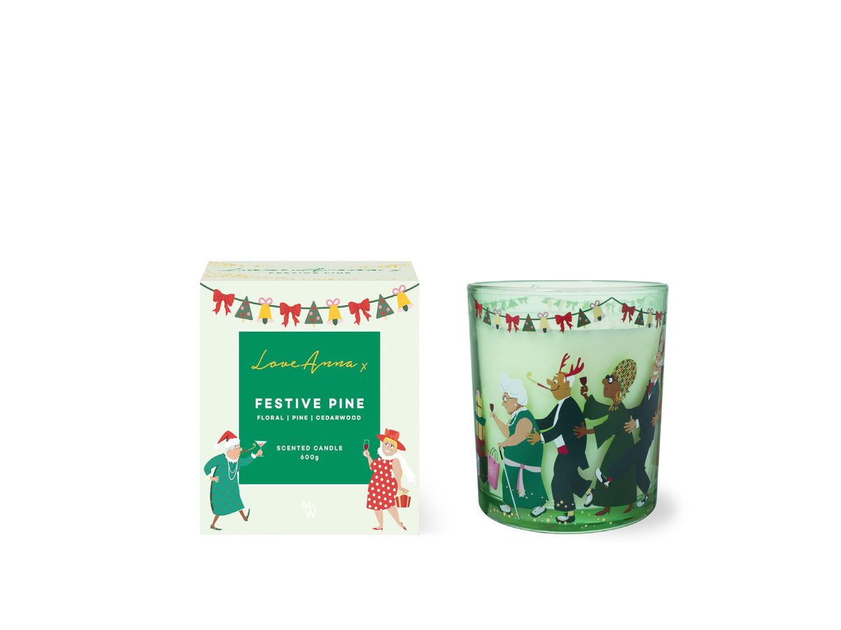 Love Anna x Jolly Folk Festive Pine Fragrance Candle 600g Gift Boxed
