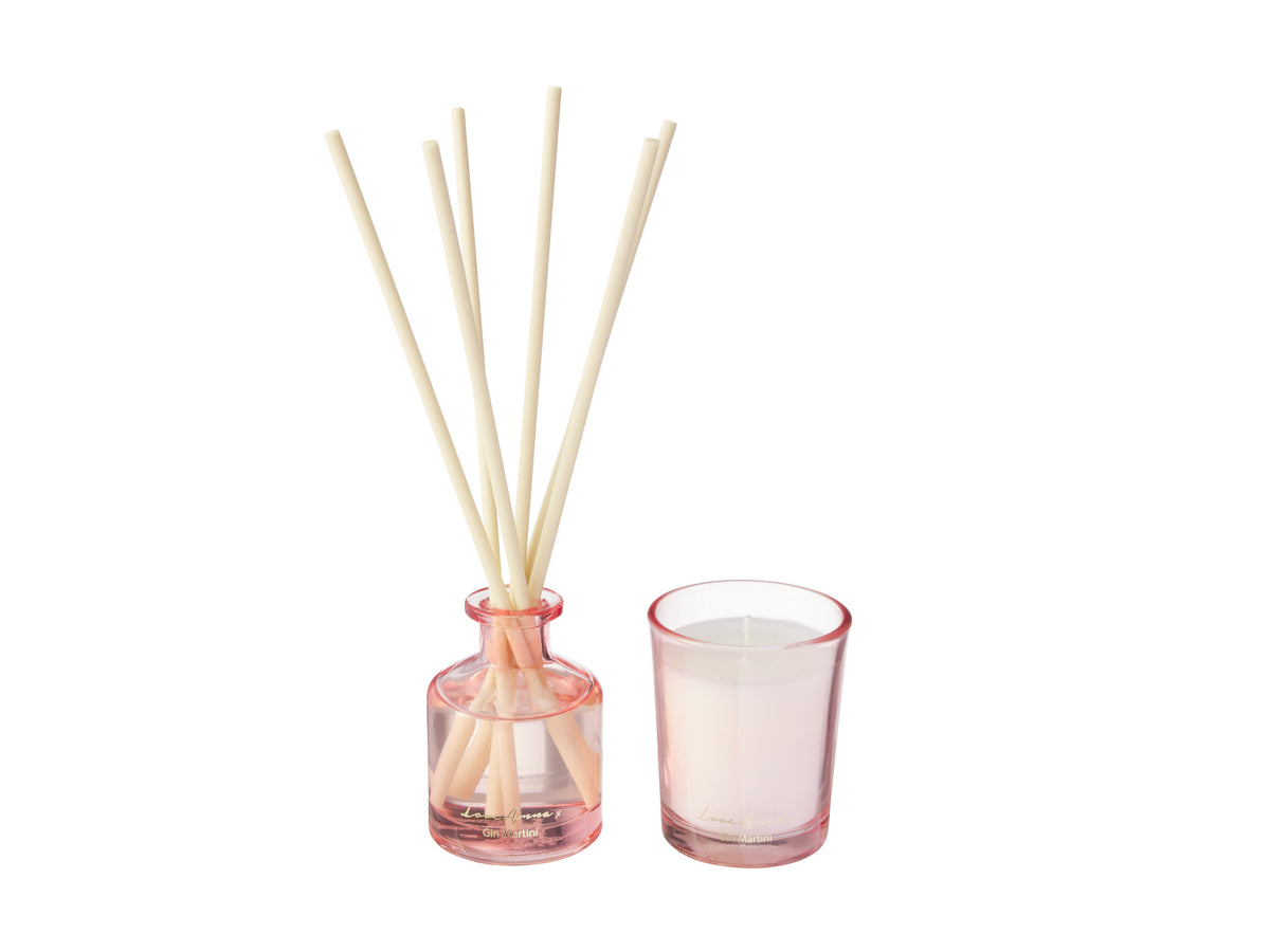 Love Anna x Jolly Folk Gin Martini Candle & Diffuser Set 70g & 40ML Gift Boxed