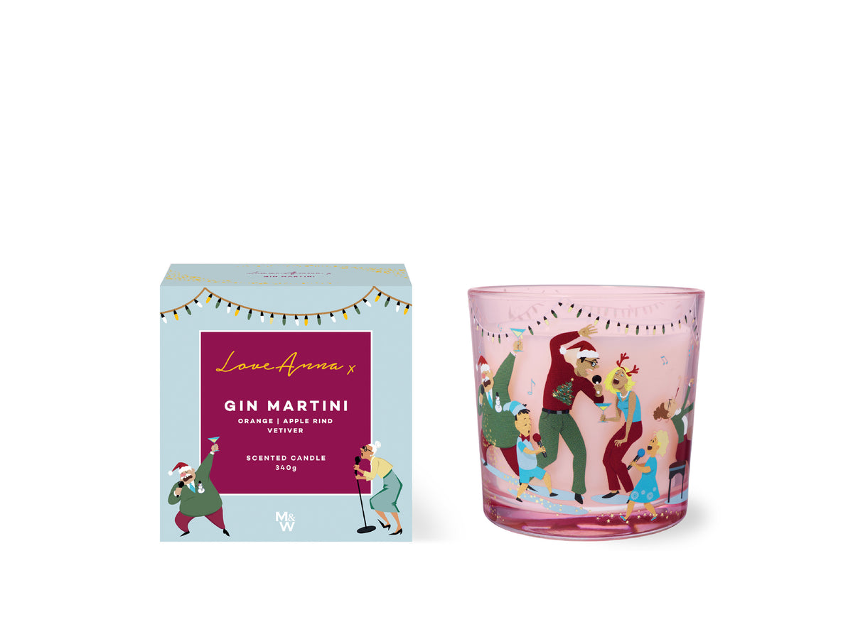 Love Anna x Jolly Folk Gin Martini Fragrance Candle 340g Gift Boxed