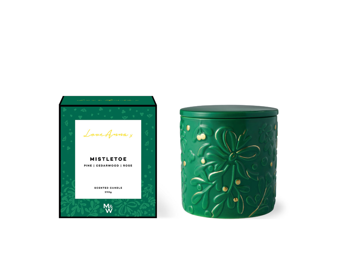 Love Anna x Botanika Christmas Fragrance Candle 290g Mistletoe Gift Boxed