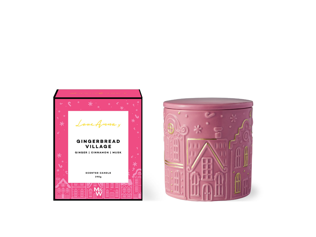 Love Anna x Botanika Christmas Fragrance Candle 290g Gingerbread Village Gift Boxed