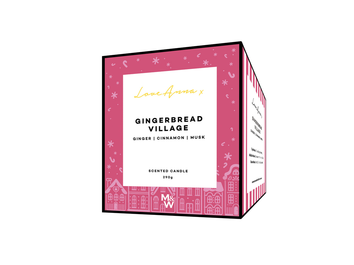 Love Anna x Botanika Christmas Fragrance Candle 290g Gingerbread Village Gift Boxed