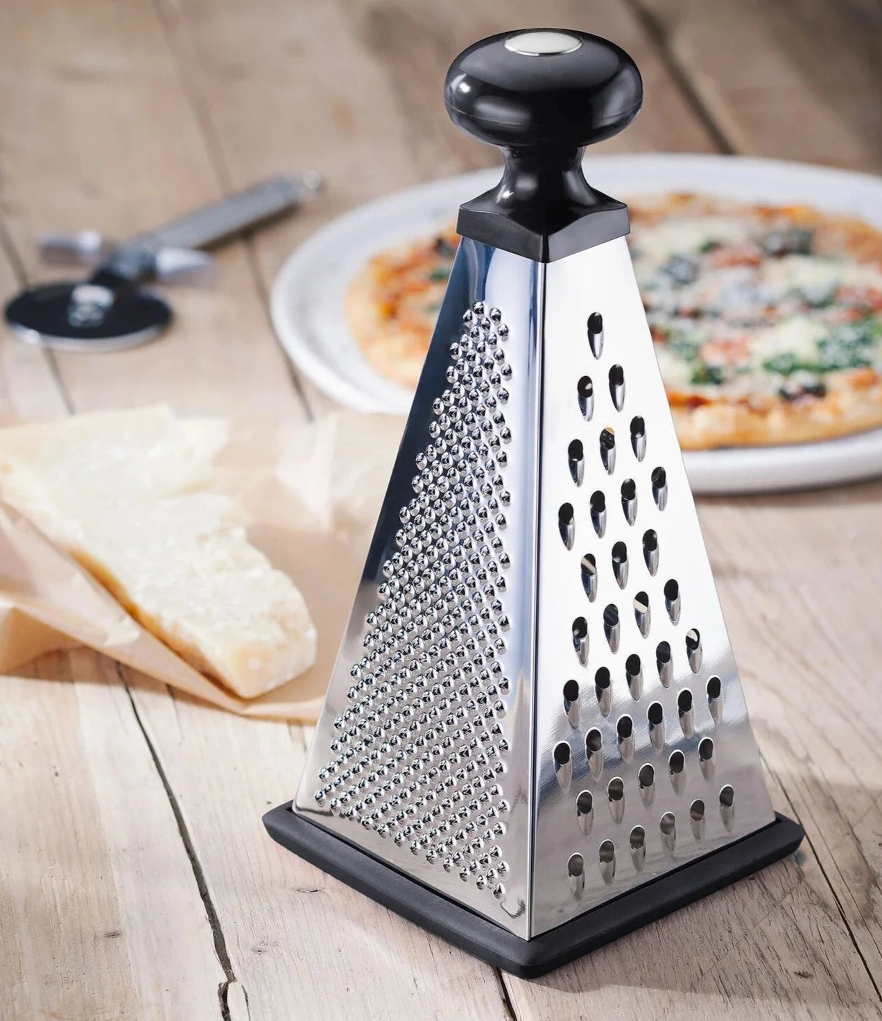 Incasa Stainless Steel 4 Way Pyramid Grater - 25cm