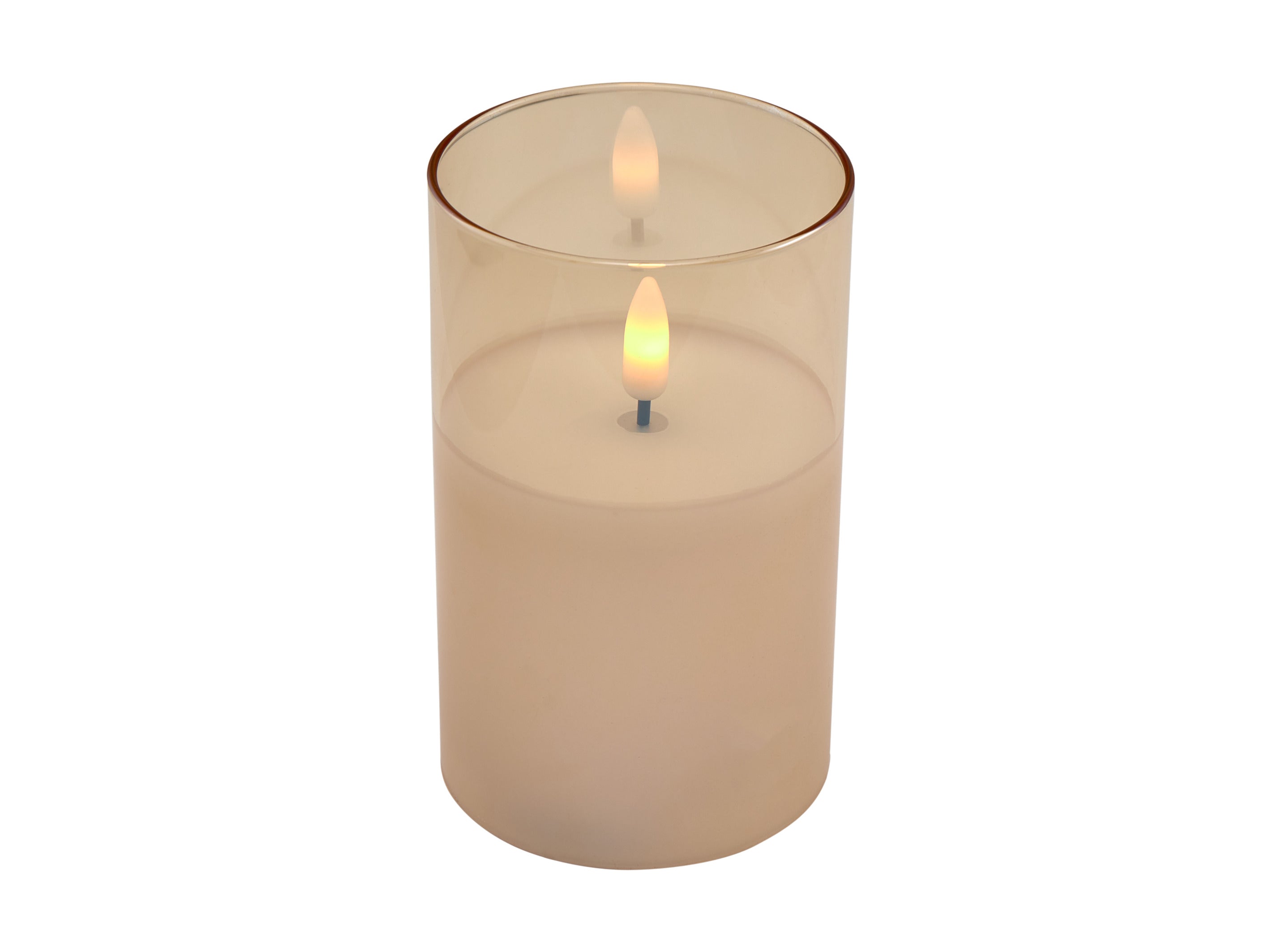 Maxwell & Williams Let's Get Lit LED Flameless Wax Candles In Glass Hurricanes - Set of 3 - Gold