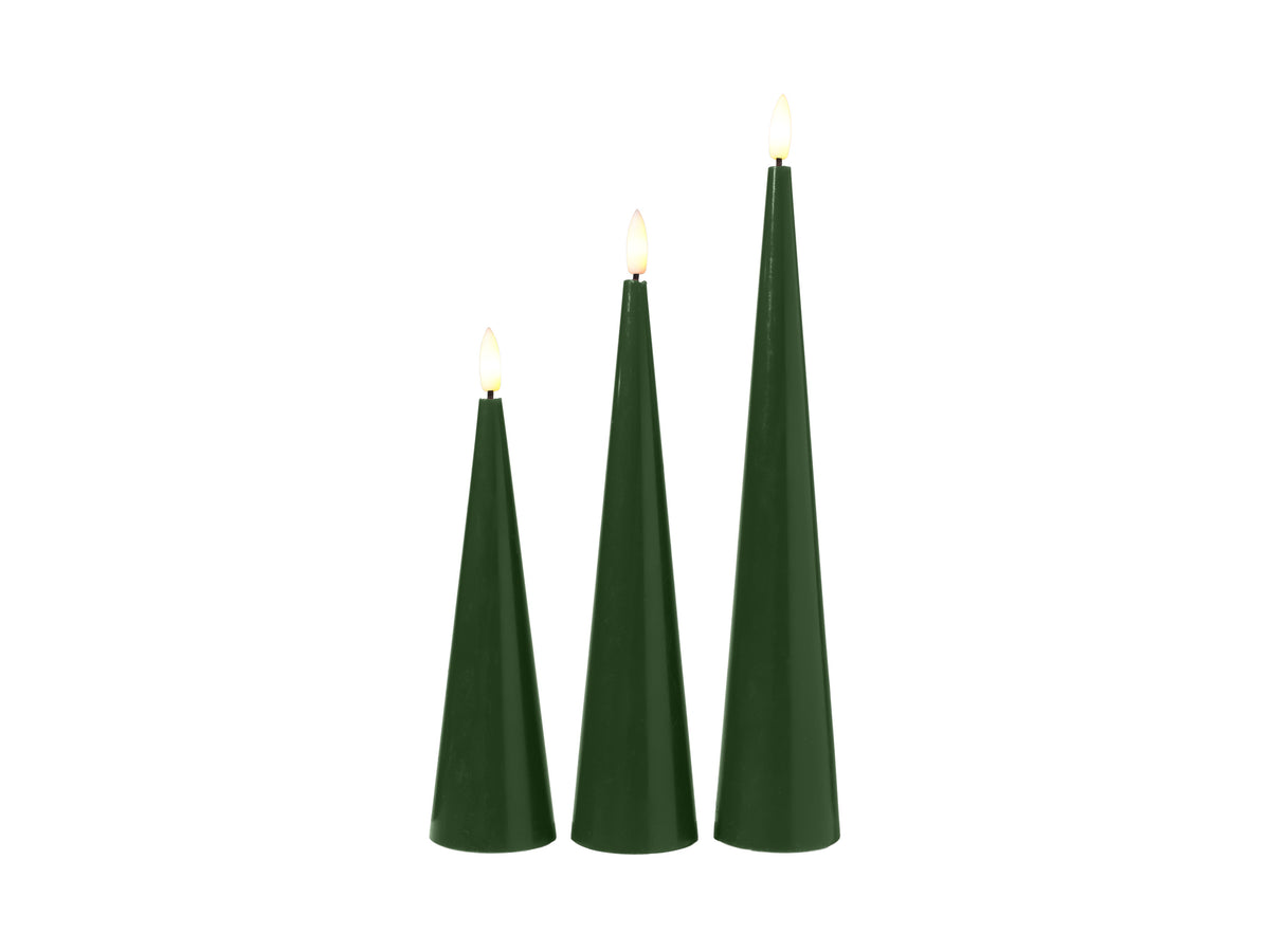 Maxwell & Williams Let's Get Lit Christmas Candle Cone Pine Set of 3 Gift Boxed