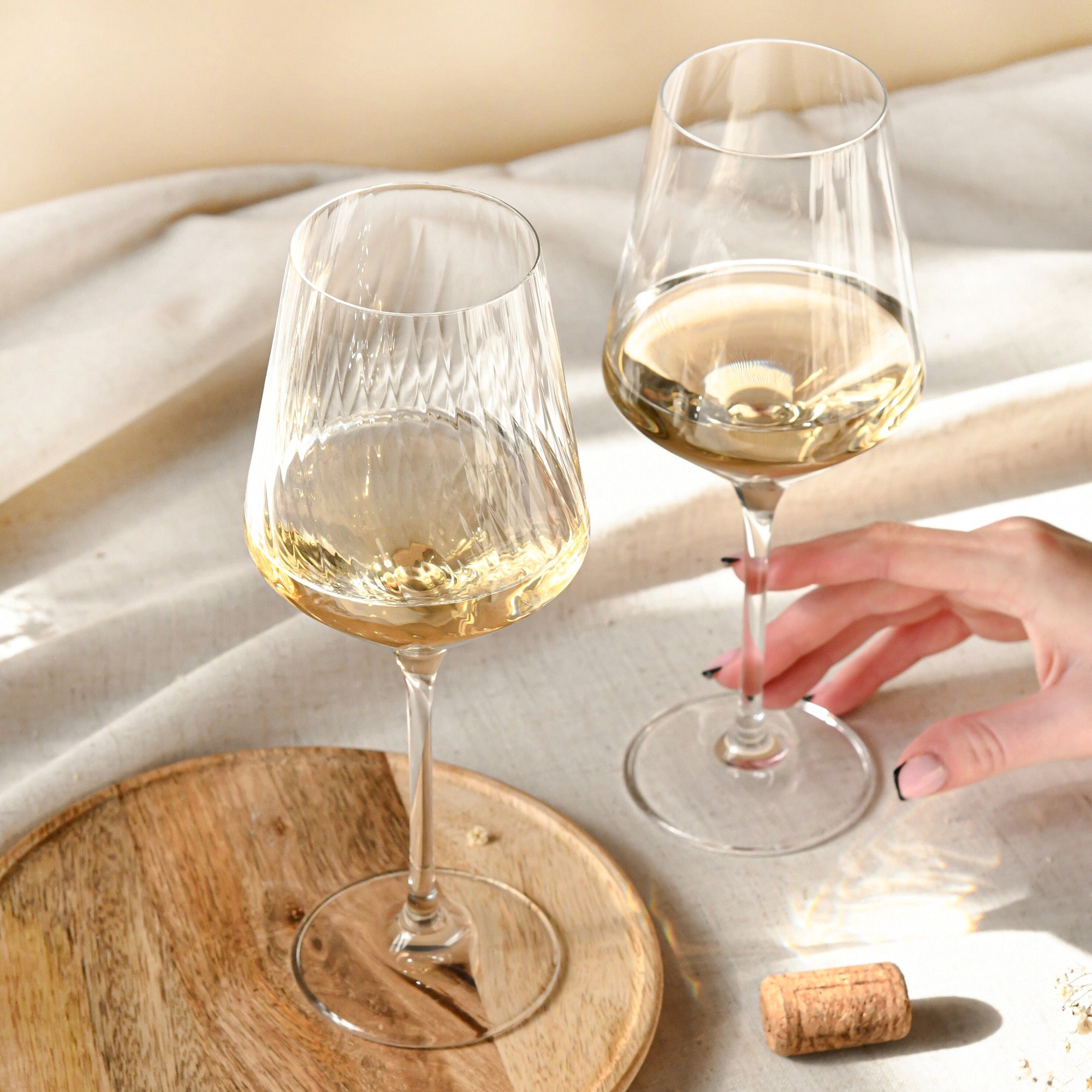 Krosno Avant-Garde Lumi Wine Glasses 450ml Set of 6 (Made in Poland)