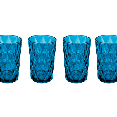 Casa Domani Deanna Highball Glasses - Set of 4 - Blue