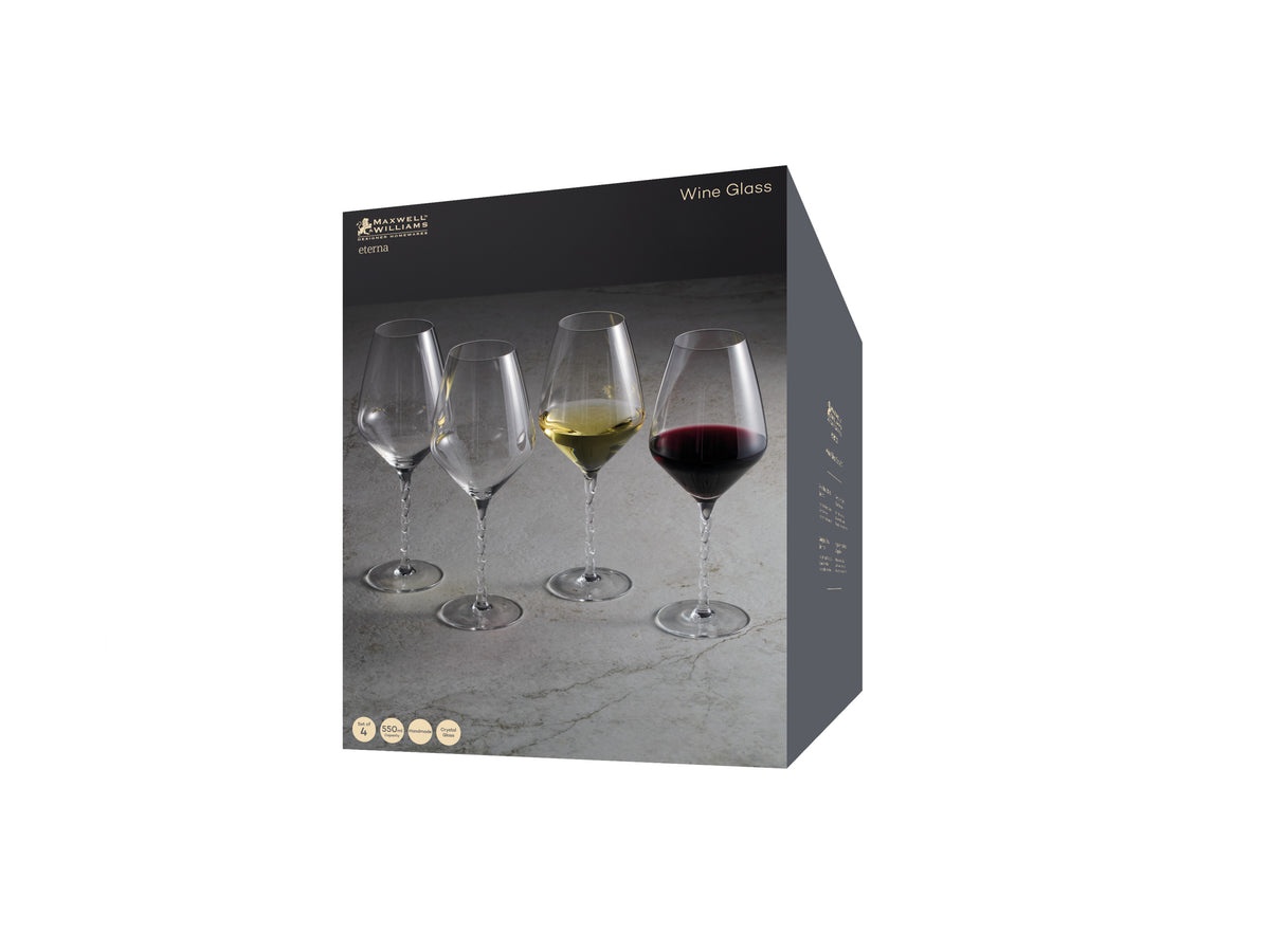 Maxwell & Williams Eterna Wine Glass 550ml Set of 4 Gift Boxed