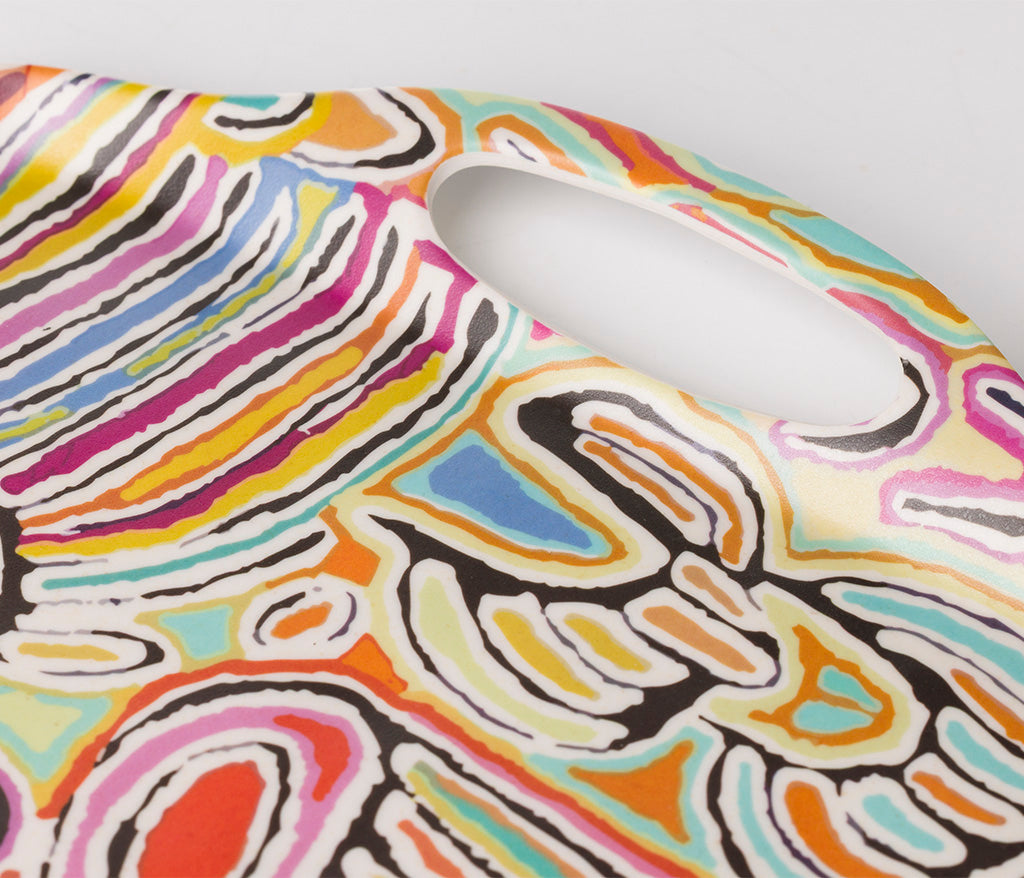 Judy Waston Large Tray  - Designed By Warlukurlangu Artists of Yuendumu, Australia