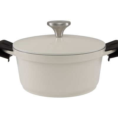 Maxwell & Williams Cast Lite Non-Stick Casserole 20cm / 2.4L Gift Boxed - Ecru
