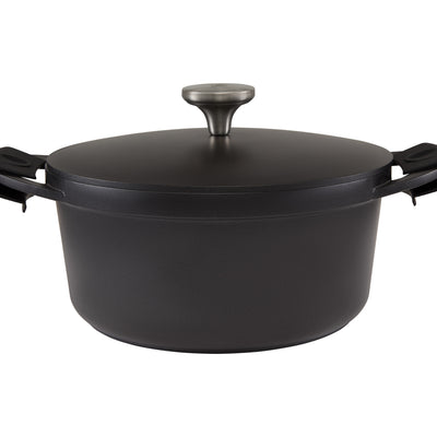 Maxwell & Williams Cast Lite Non-Stick Casserole 24cm / 4.2L Gift Boxed - Black