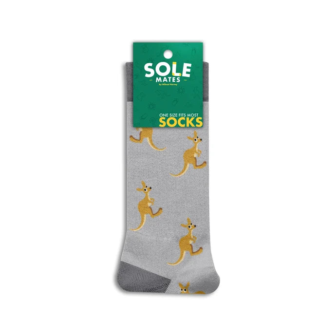 Kangaroo Sole Mates Socks - Grey