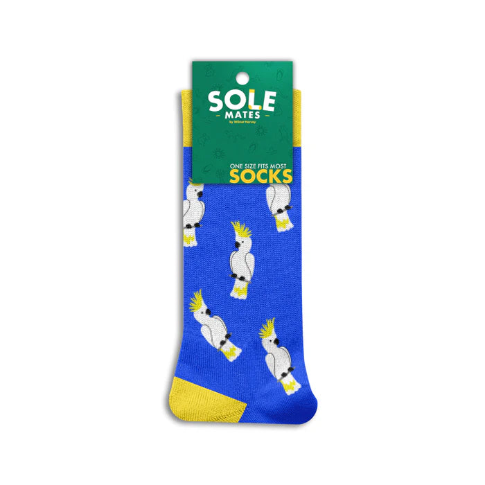 Cockatoo Sole Mates Socks - Blue