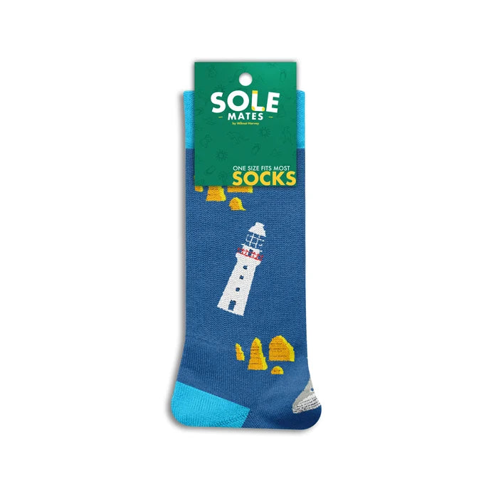 Great Ocean Road Sole Mates Socks - Lighter Blue