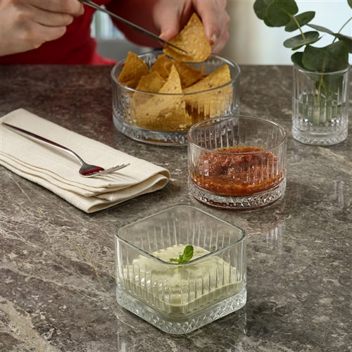 Pasabahce Elysia Glass Serving Bowl Set of 4 Clear Glass Bowls - 235ml