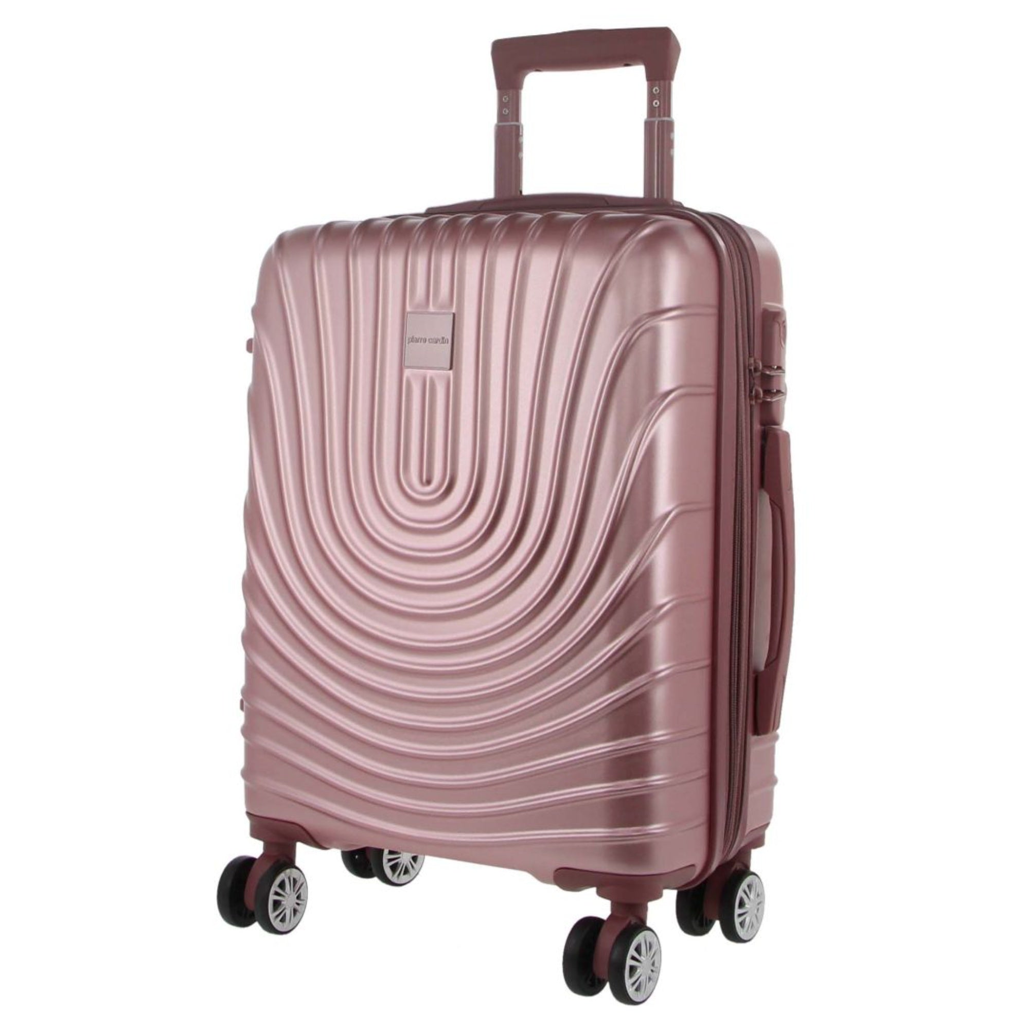 Pierre Cardin Hard Shell 4 Wheel Suitcase - Large - Rose - Expandable - Lightweight