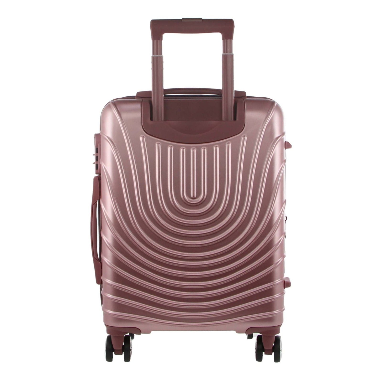 Pierre Cardin Hard Shell 4 Wheel Suitcase - Large - Rose - Expandable - Lightweight