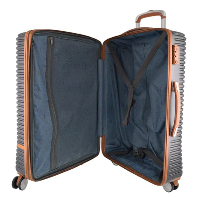 Pierre Cardin Hard Shell Suitcase - Medium - Charcoal