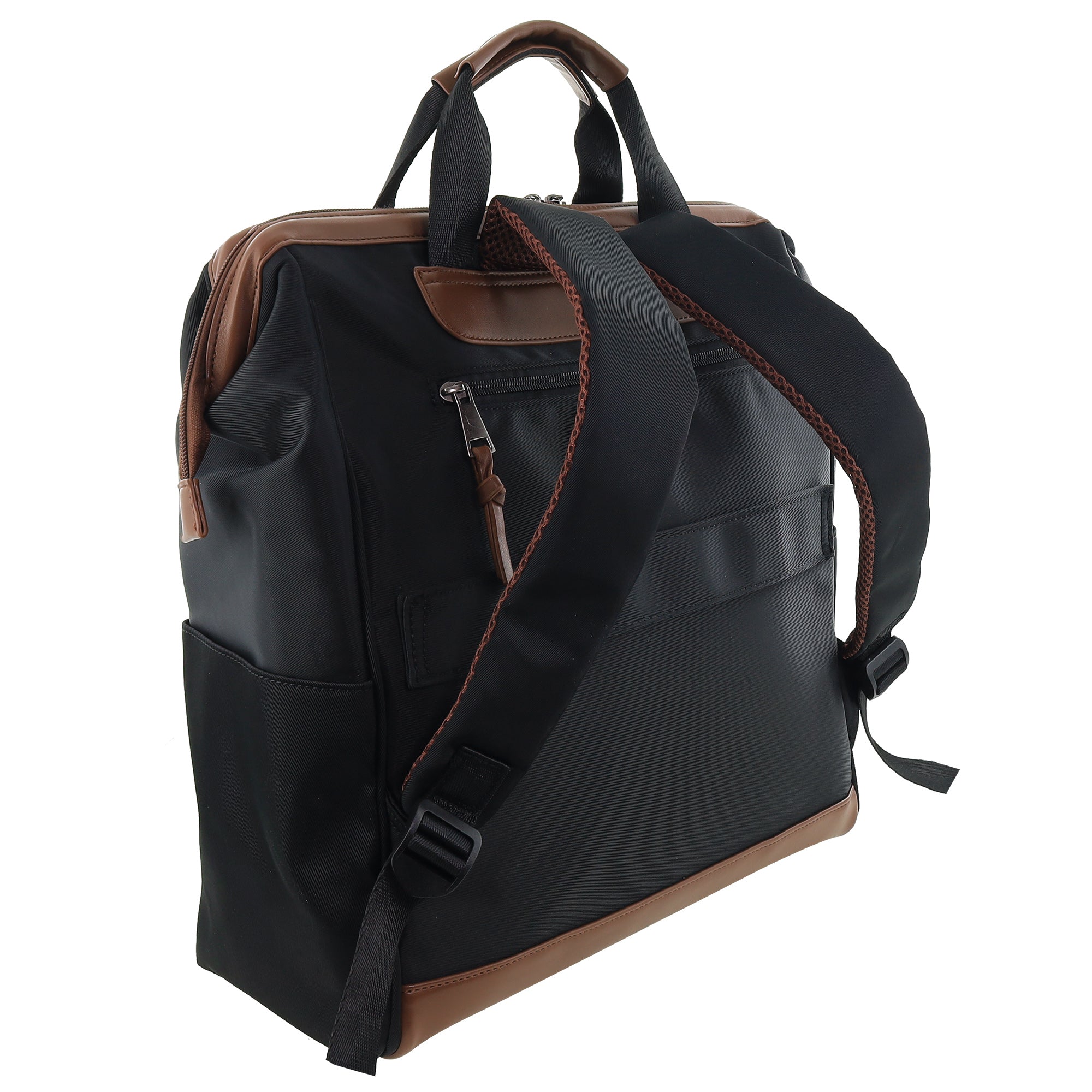 Pierre Cardin Nylon Unisex Overnight Backpack - Black